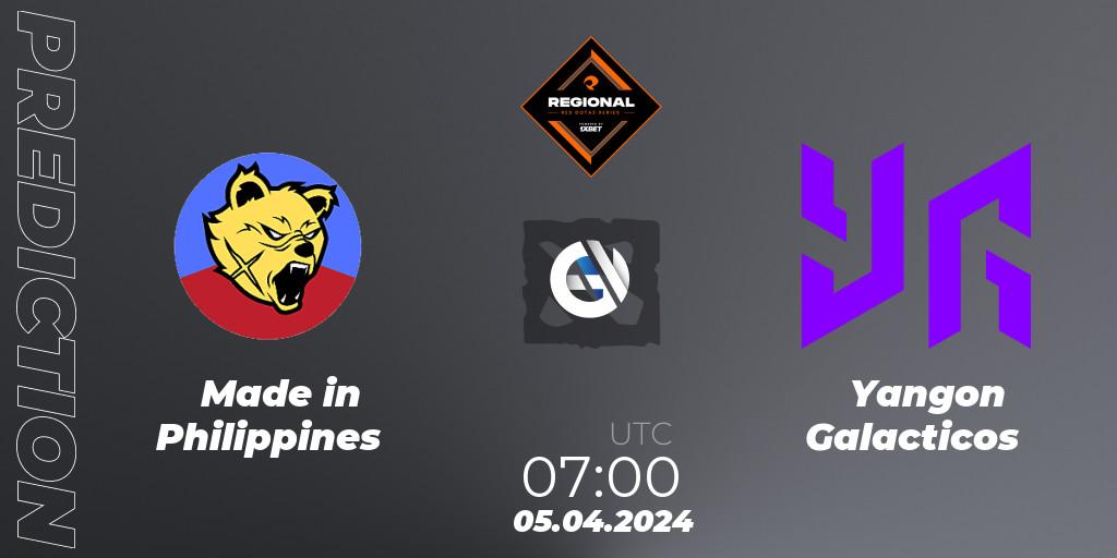 Pronósticos Made in Philippines - Yangon Galacticos. 05.04.24. RES Regional Series: SEA #2 - Dota 2