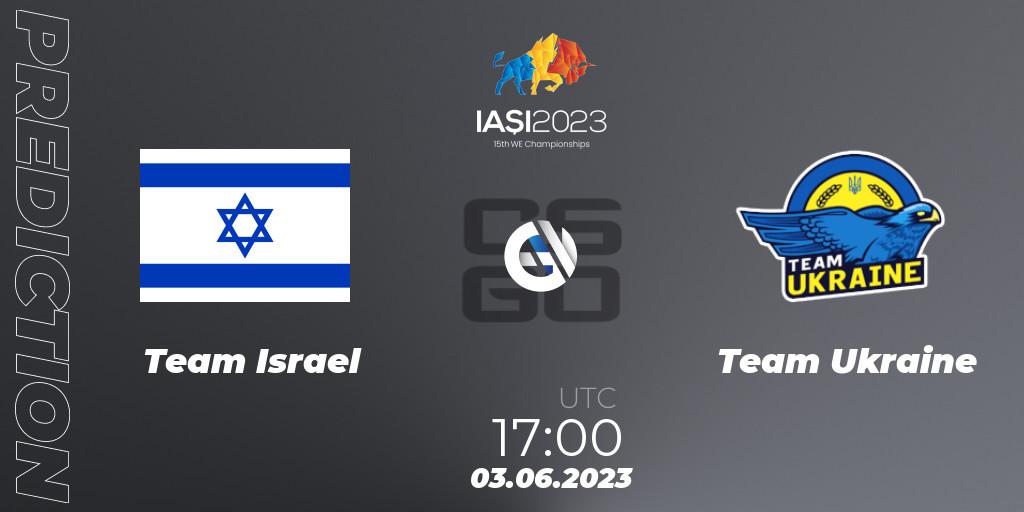 Pronósticos Israel - Team Ukraine. 03.06.2023 at 17:00. IESF World Esports Championship 2023: Eastern Europe Qualifier - Counter-Strike (CS2)