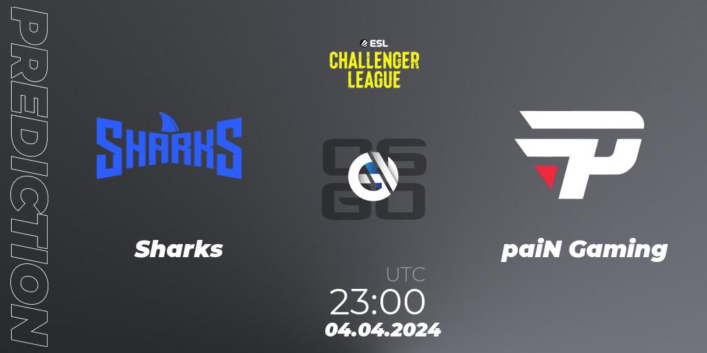 Pronósticos Sharks - paiN Gaming. 04.04.24. ESL Challenger League Season 47: South America - CS2 (CS:GO)