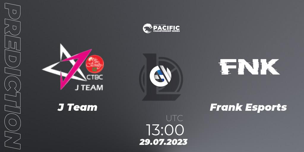Pronósticos J Team - Frank Esports. 29.07.2023 at 13:00. PACIFIC Championship series Group Stage - LoL