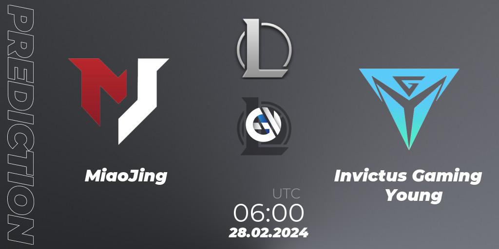 Pronósticos MiaoJing - Invictus Gaming Young. 28.02.24. LDL 2024 - Stage 1 - LoL