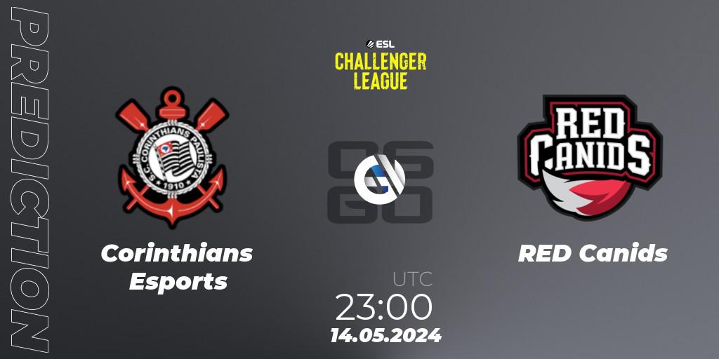 Pronósticos Corinthians Esports - RED Canids. 14.05.2024 at 23:00. ESL Challenger League Season 47: South America - Counter-Strike (CS2)