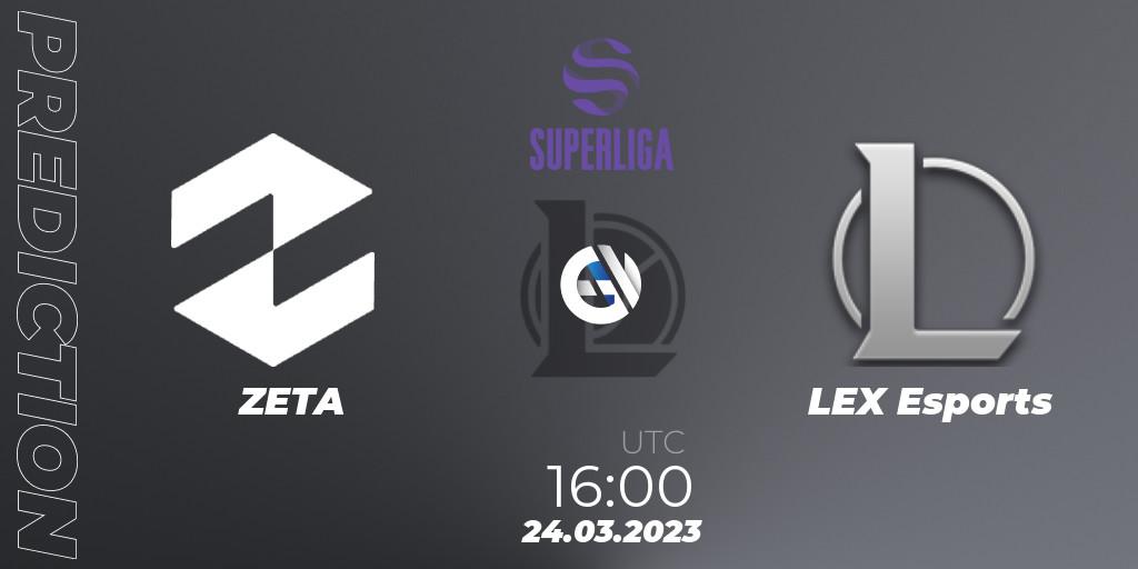 Pronósticos ZETA - LEX Esports. 24.03.2023 at 17:00. LVP Superliga 2nd Division Spring 2023 - Playoffs - LoL