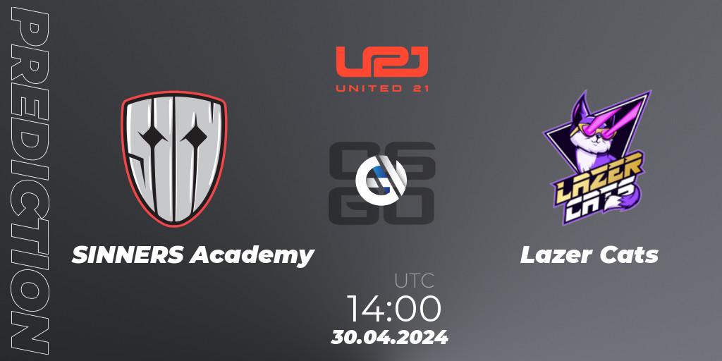 Pronósticos SINNERS Academy - Lazer Cats. 30.04.2024 at 14:00. United21 Season 13: Division 2 - Counter-Strike (CS2)