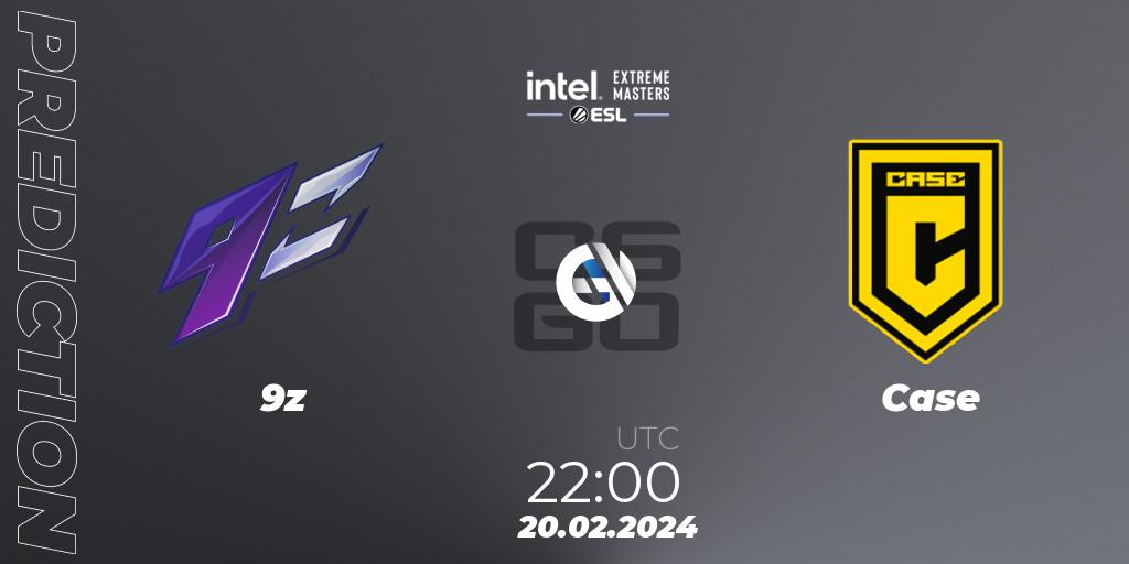 Pronósticos 9z - Case. 20.02.2024 at 22:00. Intel Extreme Masters Dallas 2024: South American Open Qualifier #2 - Counter-Strike (CS2)