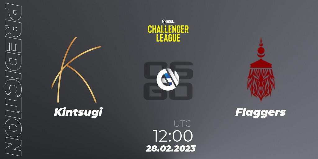 Pronósticos Kintsugi - Flaggers. 28.02.2023 at 12:00. ESL Challenger League Season 44: Asia-Pacific - Counter-Strike (CS2)