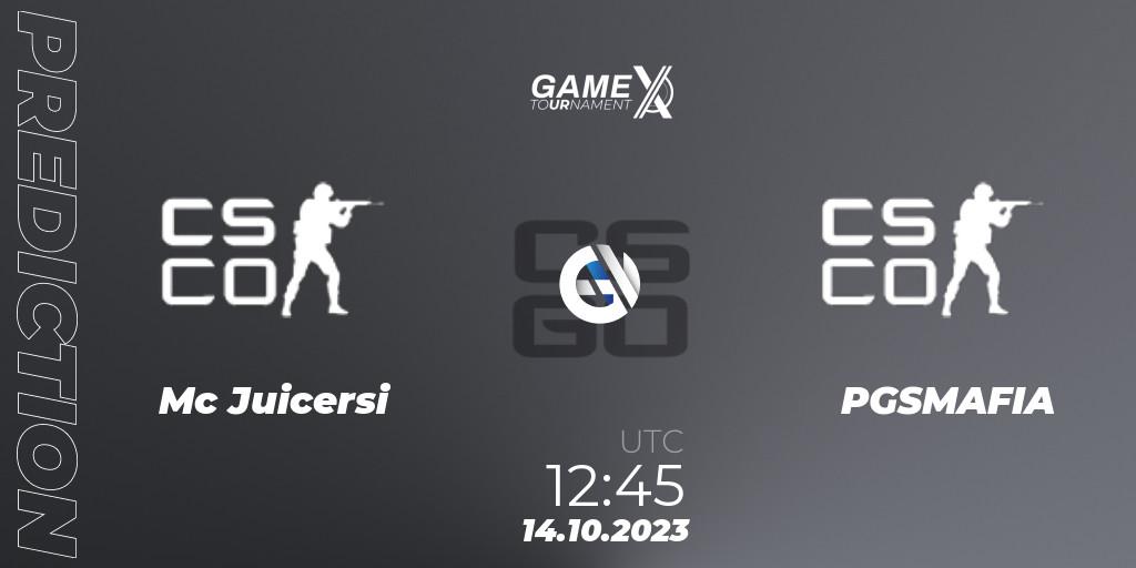 Pronósticos Mc Juicersi - PGSMAFIA. 14.10.2023 at 12:45. GameX 2023 - Counter-Strike (CS2)