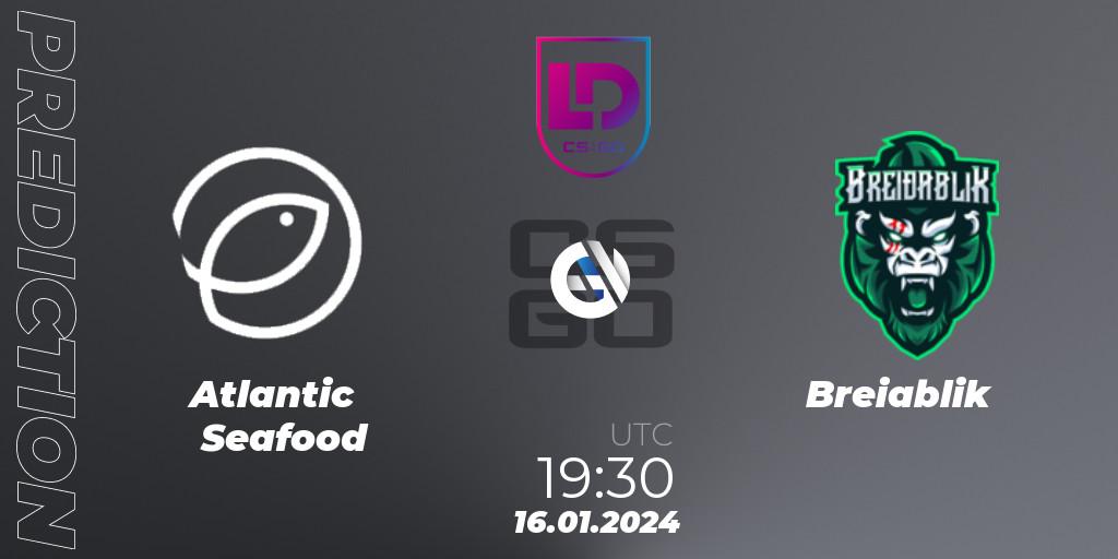 Pronósticos Atlantic Seafood - Breiðablik. 16.01.2024 at 19:30. Icelandic Esports League Season 8: Regular Season - Counter-Strike (CS2)