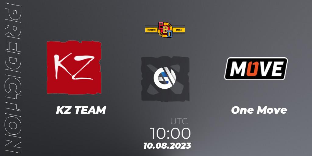 Pronósticos KZ TEAM - One Move. 10.08.2023 at 10:06. BetBoom Dacha - Online Stage - Dota 2