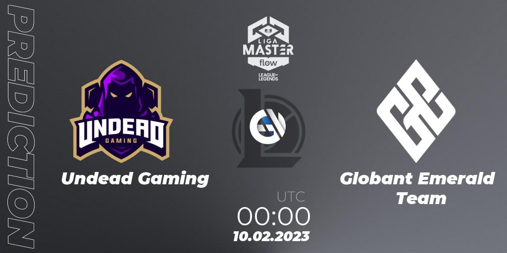 Pronósticos Undead Gaming - Globant Emerald Team. 10.02.23. Liga Master Opening 2023 - Group Stage - LoL
