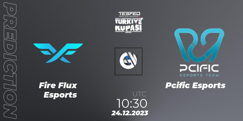 Pronósticos Fire Flux Esports - Pcific Esports. 24.12.2023 at 14:30. TESFED Türkiye Kupası - 2023 - VALORANT