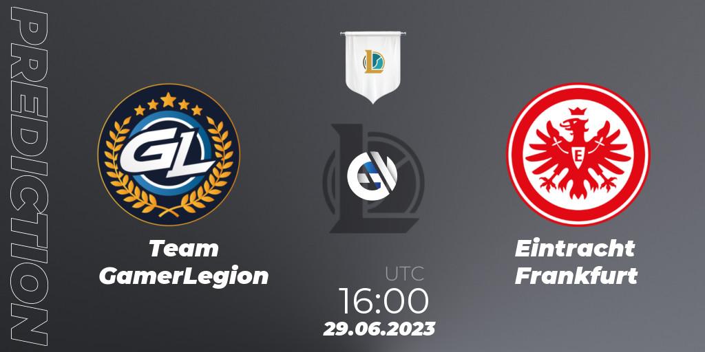 Pronósticos Team GamerLegion - Eintracht Frankfurt. 29.06.2023 at 19:00. Prime League Summer 2023 - Group Stage - LoL