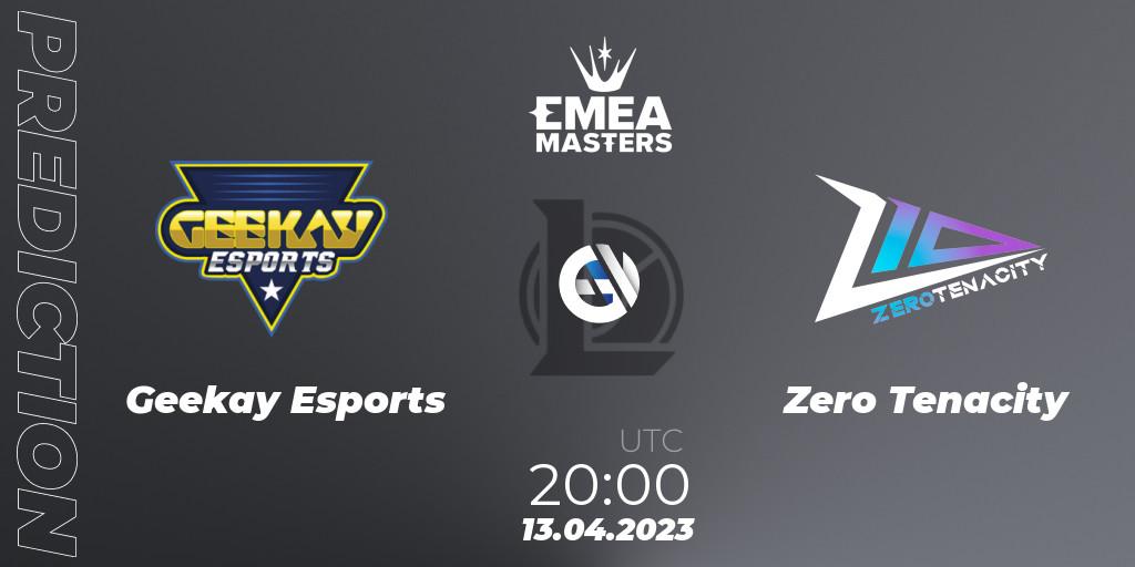 Pronósticos Geekay Esports - Zero Tenacity. 13.04.2023 at 20:00. EMEA Masters Spring 2023 - Group Stage - LoL