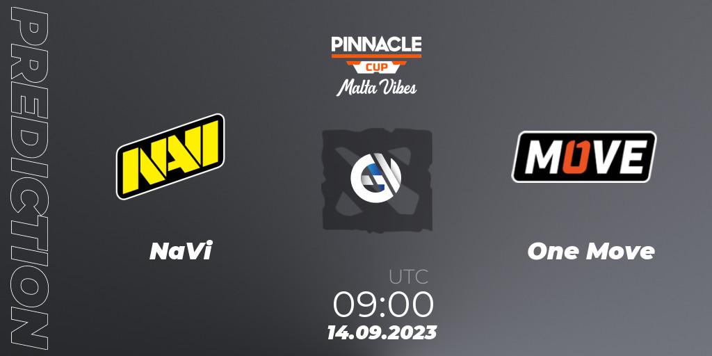 Pronósticos NaVi - One Move. 14.09.2023 at 09:00. Pinnacle Cup: Malta Vibes #3 - Dota 2
