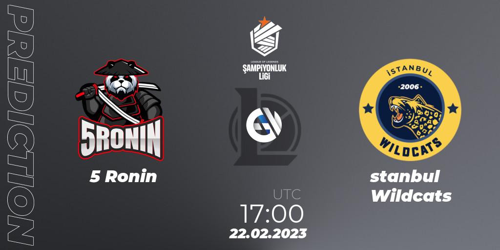 Pronósticos 5 Ronin - İstanbul Wildcats. 22.02.23. TCL Winter 2023 - Group Stage - LoL