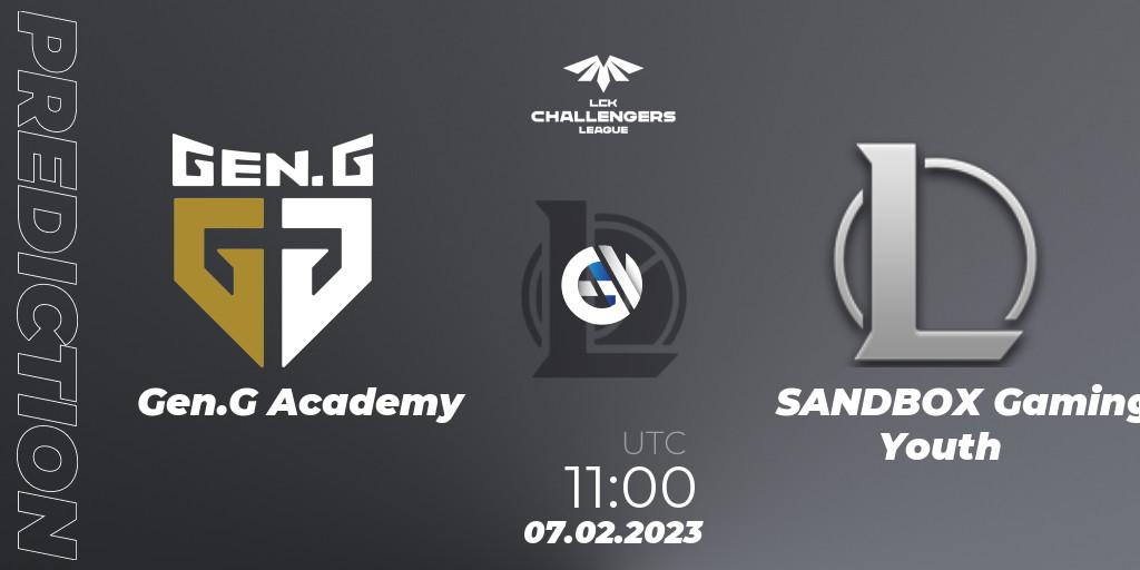 Pronósticos Gen.G Academy - SANDBOX Gaming Youth. 07.02.23. LCK Challengers League 2023 Spring - LoL