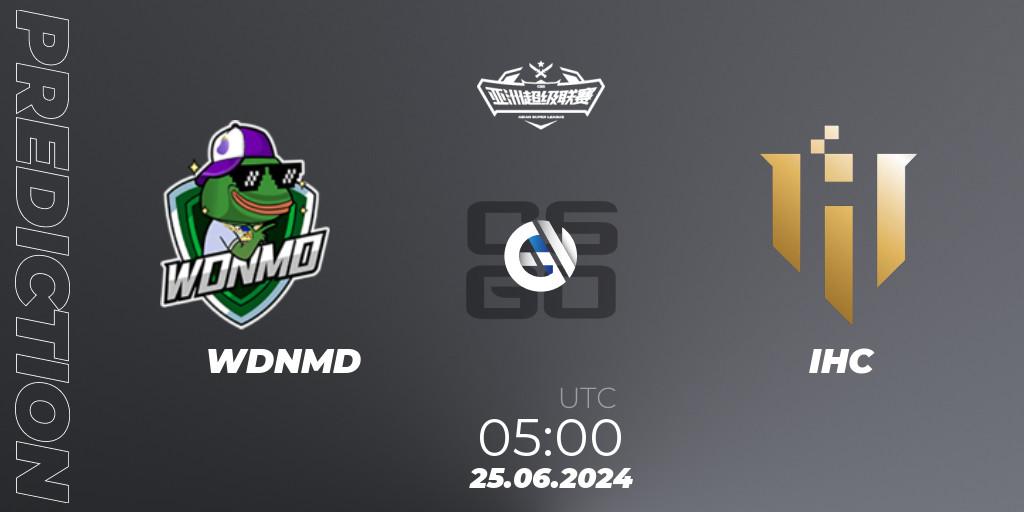 Pronósticos WDNMD - IHC. 25.06.2024 at 05:00. Asian Super League Season 4: Preliminary Stage - Counter-Strike (CS2)