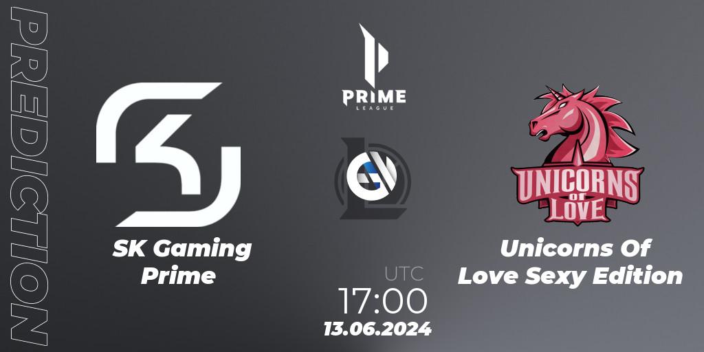 Pronósticos SK Gaming Prime - Unicorns Of Love Sexy Edition. 13.06.2024 at 20:00. Prime League Summer 2024 - LoL