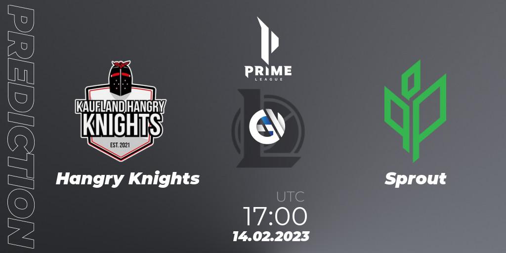 Pronósticos Hangry Knights - Sprout. 14.02.2023 at 17:00. Prime League 2nd Division Spring 2023 - Group Stage - LoL