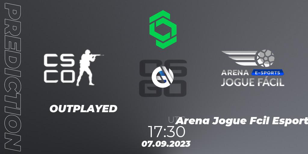 Pronósticos OUTPLAYED - Arena Jogue Fácil Esports. 07.09.2023 at 17:30. CCT South America Series #11: Closed Qualifier - Counter-Strike (CS2)