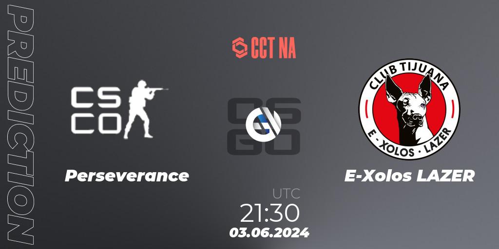 Pronósticos Perseverance Gaming - E-Xolos LAZER. 03.06.2024 at 21:30. CCT Season 2 North American Series #1 - Counter-Strike (CS2)