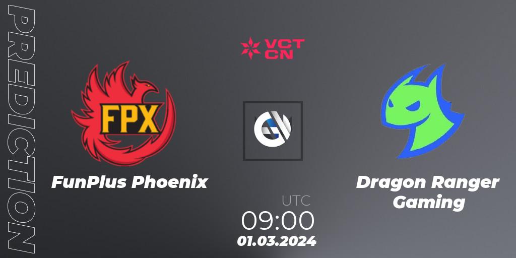 Pronósticos FunPlus Phoenix - Dragon Ranger Gaming. 01.03.24. VCT 2024: China Kickoff - VALORANT