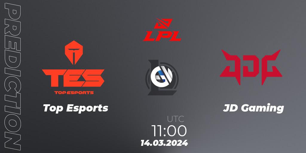 Pronósticos Top Esports - JD Gaming. 14.03.24. LPL Spring 2024 - Group Stage - LoL