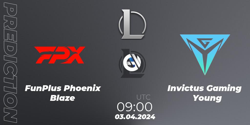 Pronósticos FunPlus Phoenix Blaze - Invictus Gaming Young. 03.04.24. LDL 2024 - Stage 1 - LoL