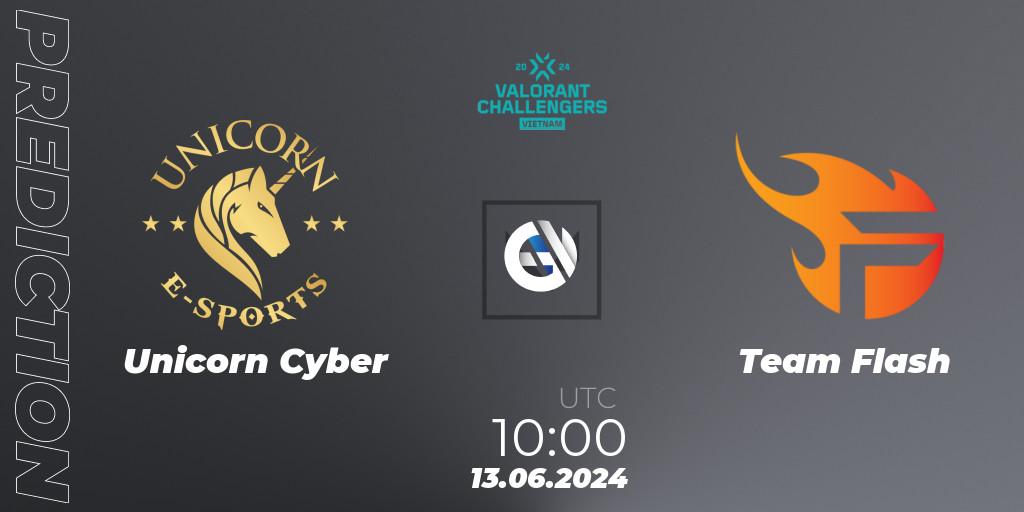 Pronósticos Unicorn Cyber - Team Flash. 13.06.2024 at 10:00. VALORANT Challengers 2024: Vietnam Split 2 - VALORANT
