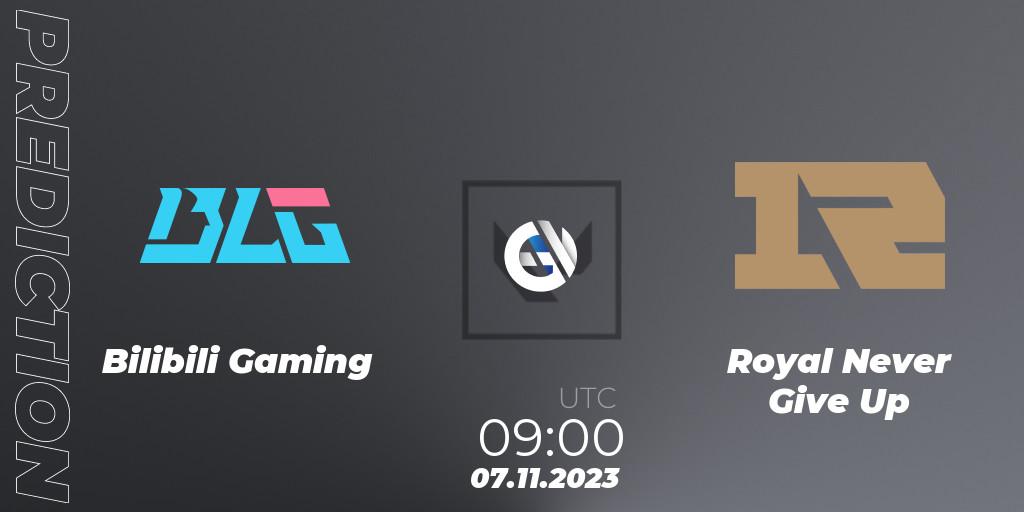Pronósticos Bilibili Gaming - Royal Never Give Up. 07.11.23. VALORANT China Evolution Series Act 3: Heritability - Play-In - VALORANT