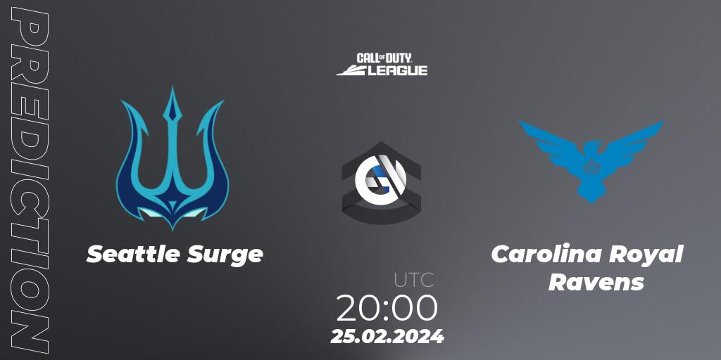 Pronósticos Seattle Surge - Carolina Royal Ravens. 25.02.2024 at 20:00. Call of Duty League 2024: Stage 2 Major Qualifiers - Call of Duty