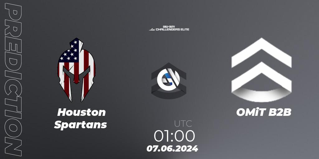 Pronósticos Houston Spartans - OMiT B2B. 07.06.2024 at 00:00. Call of Duty Challengers 2024 - Elite 3: NA - Call of Duty