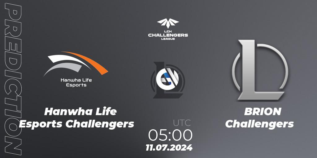 Pronósticos Hanwha Life Esports Challengers - BRION Challengers. 11.07.2024 at 05:00. LCK Challengers League 2024 Summer - Group Stage - LoL