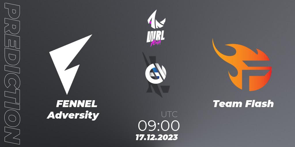 Pronósticos FENNEL Adversity - Team Flash. 17.12.2023 at 09:00. WRL Asia 2023 - Season 2 - Regular Season - Wild Rift