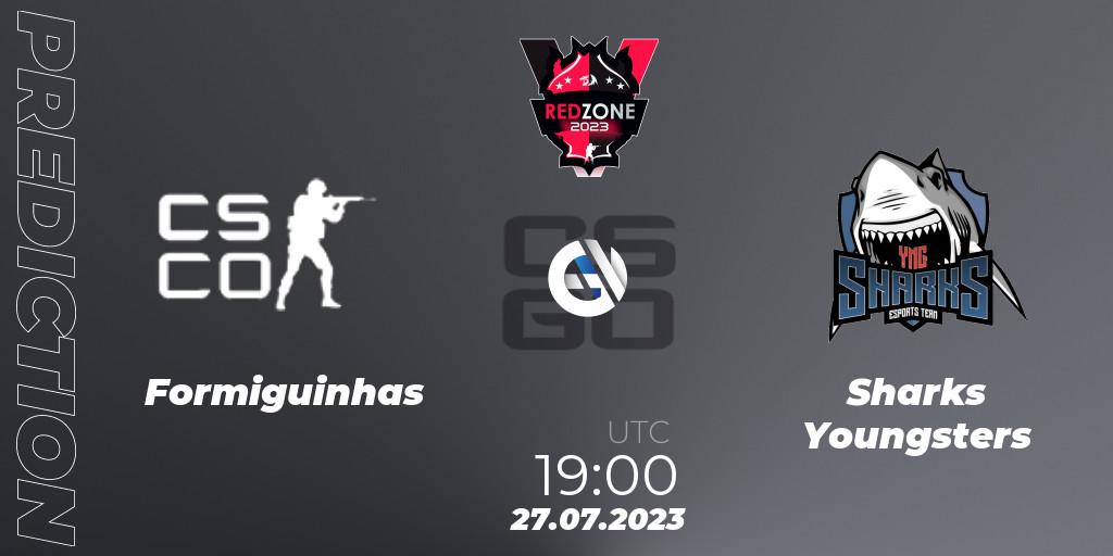 Pronósticos Formiguinhas - Sharks Youngsters. 27.07.2023 at 21:00. RedZone PRO League Season 5 - Counter-Strike (CS2)