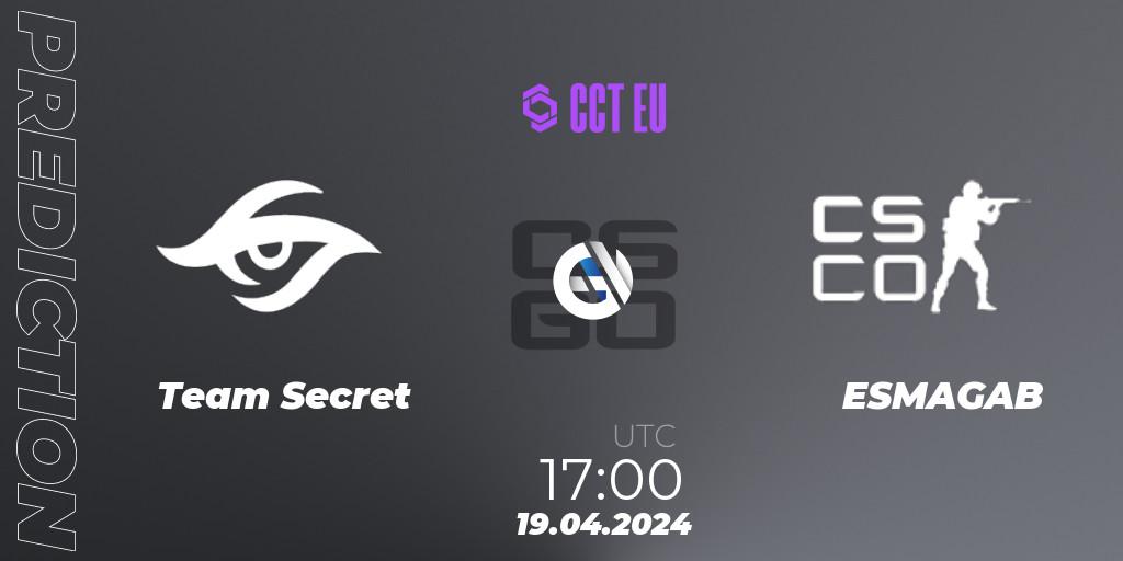 Pronósticos Team Secret - ESMAGAB. 19.04.24. CCT Season 2 Europe Series 1 Closed Qualifier - CS2 (CS:GO)