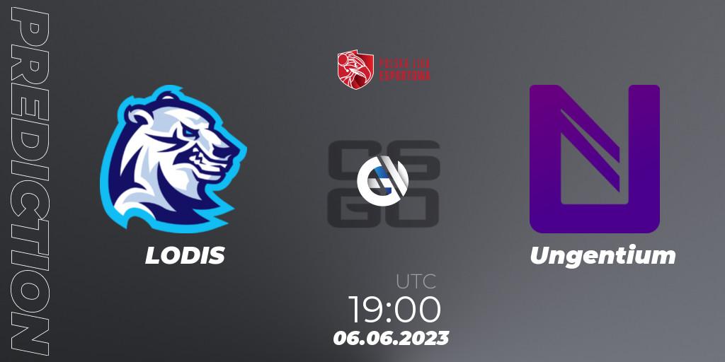 Pronósticos LODIS - Ungentium. 06.06.23. Polish Esports League 2023 Split 2 - CS2 (CS:GO)