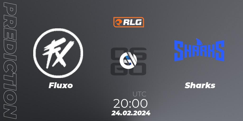 Pronósticos Fluxo - Sharks. 24.02.2024 at 20:05. RES Latin American Series #1 - Counter-Strike (CS2)