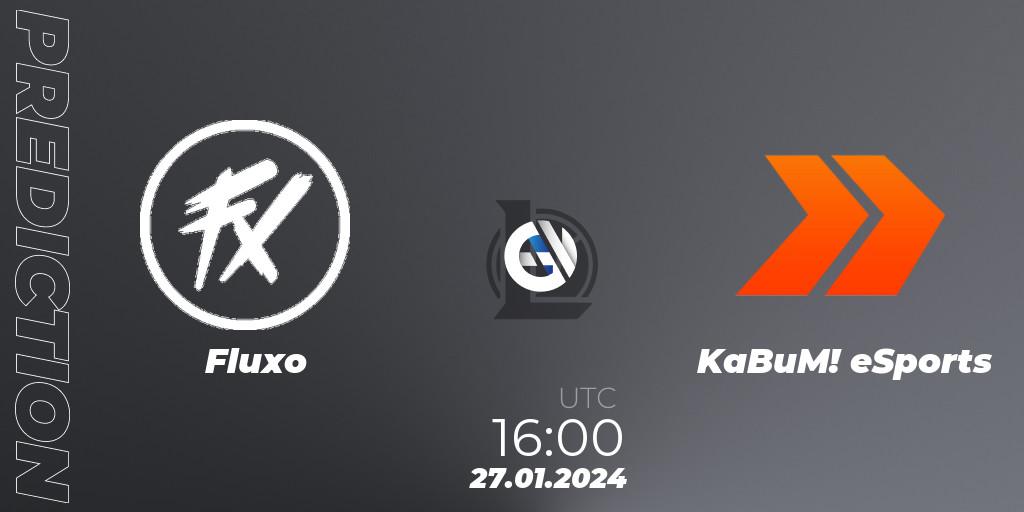 Pronósticos Fluxo - KaBuM! eSports. 27.01.2024 at 16:00. CBLOL Split 1 2024 - Group Stage - LoL