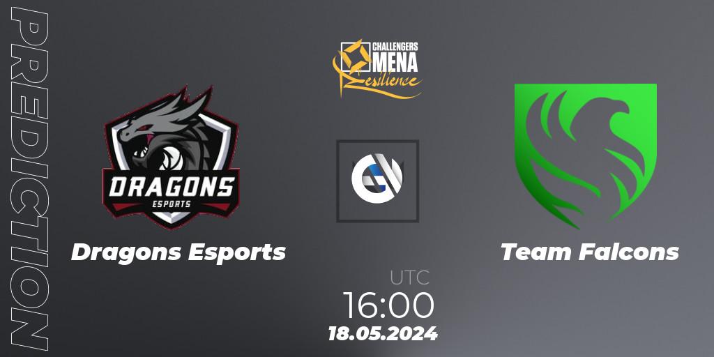 Pronósticos Dragons Esports - Team Falcons. 18.05.2024 at 16:00. VALORANT Challengers 2024 MENA: Resilience Split 2 - GCC and Iraq - VALORANT