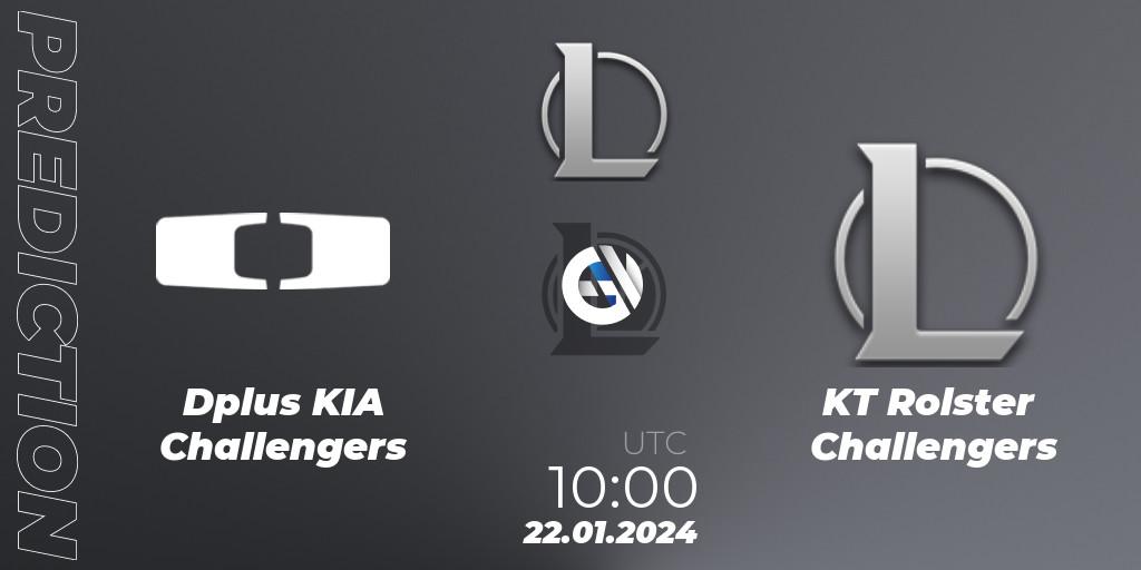 Pronósticos Dplus KIA Challengers - KT Rolster Challengers. 22.01.24. LCK Challengers League 2024 Spring - Group Stage - LoL