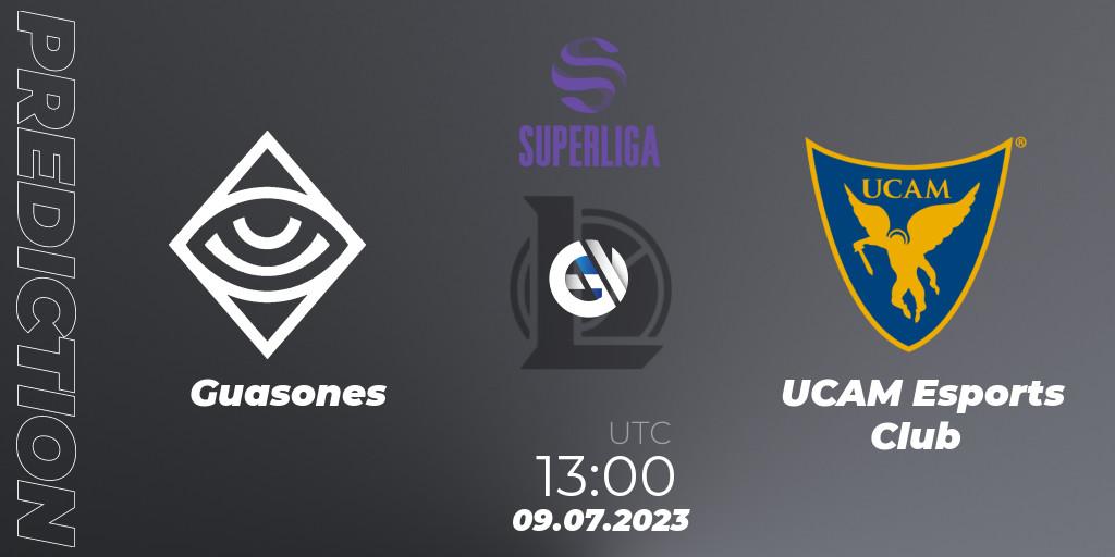 Pronósticos Guasones - UCAM Esports Club. 09.07.2023 at 14:00. Superliga Summer 2023 - Group Stage - LoL
