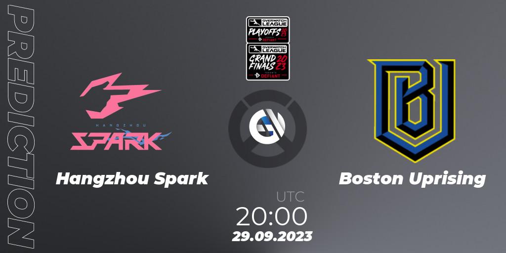 Pronósticos Hangzhou Spark - Boston Uprising. 29.09.23. Overwatch League 2023 - Playoffs - Overwatch
