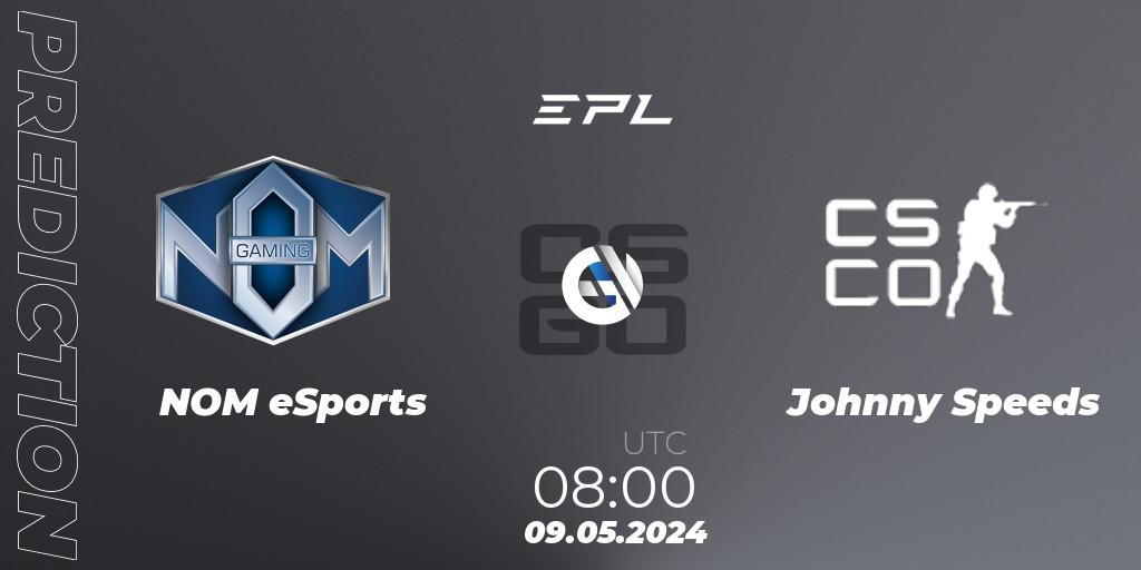 Pronósticos NOM eSports - Johnny Speeds. 09.05.2024 at 08:00. European Pro League Season 17: Division 2 - Counter-Strike (CS2)