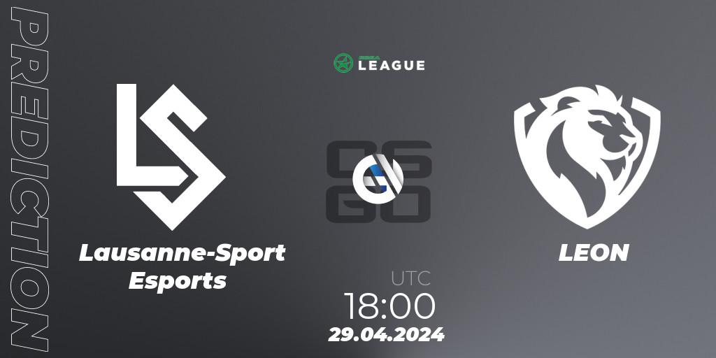 Pronósticos Lausanne-Sport Esports - LEON. 29.04.2024 at 18:00. ESEA Season 49: Advanced Division - Europe - Counter-Strike (CS2)