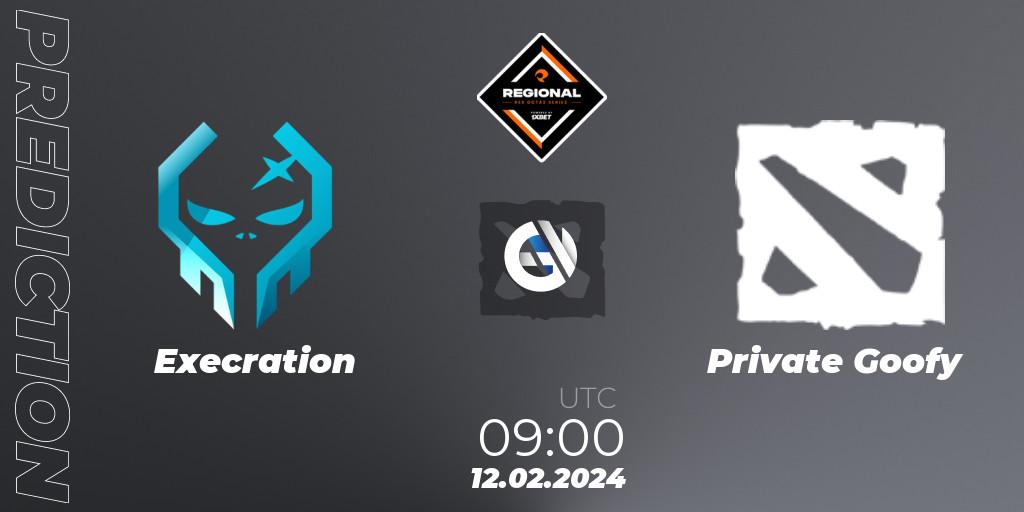 Pronósticos Execration - Private Goofy. 12.02.2024 at 10:00. RES Regional Series: SEA #1 - Dota 2
