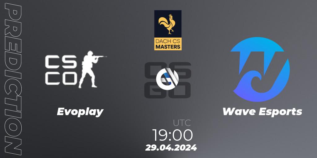Pronósticos Evoplay - Wave Esports. 23.05.2024 at 19:00. DACH CS Masters Season 1 - Counter-Strike (CS2)