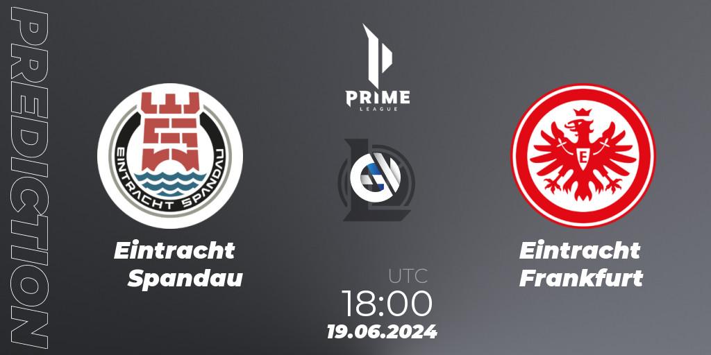 Pronósticos Eintracht Spandau - Eintracht Frankfurt. 19.06.2024 at 18:00. Prime League Summer 2024 - LoL