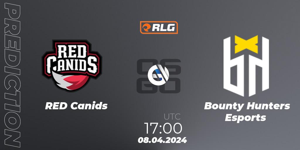 Pronósticos RED Canids - Bounty Hunters Esports. 08.04.24. RES Latin American Series #3 - CS2 (CS:GO)