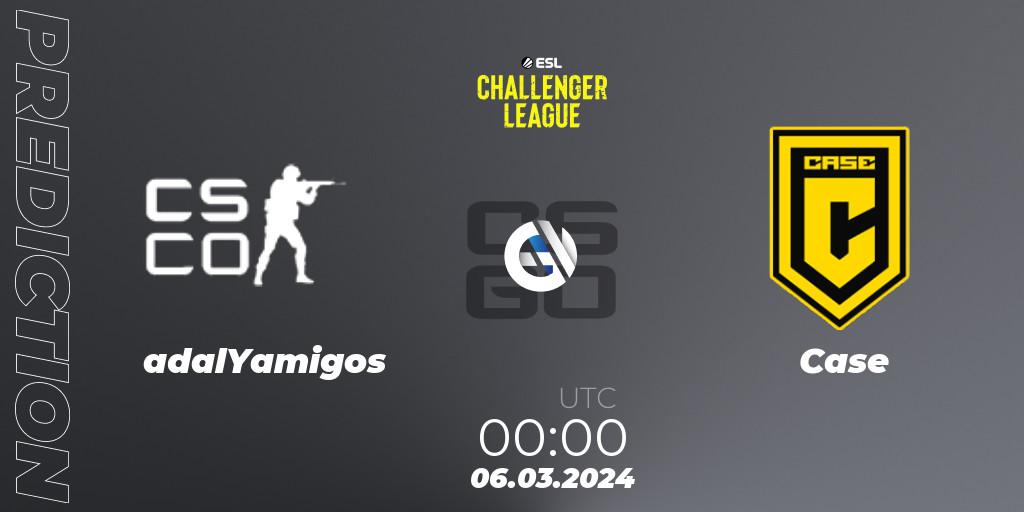 Pronósticos adalYamigos - Case. 06.03.2024 at 00:20. ESL Challenger League Season 47: South America - Counter-Strike (CS2)